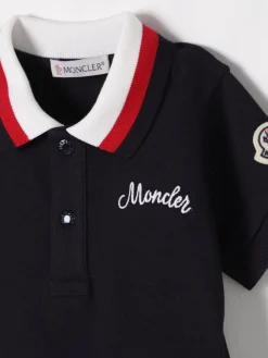 Polo in cotone con mini logo Moncler