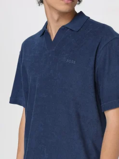 Polo in cotone con mini logo Boss