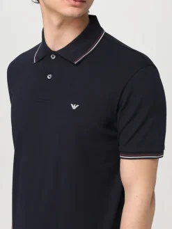 Polo in cotone con mini logo Emporio Armani