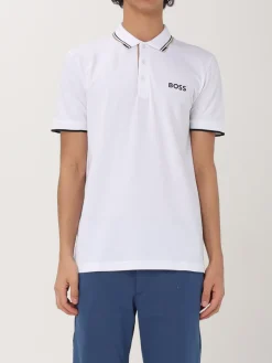 Polo in cotone con mini logo Hugo