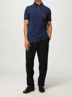 Polo in cotone con monogramma Valentino