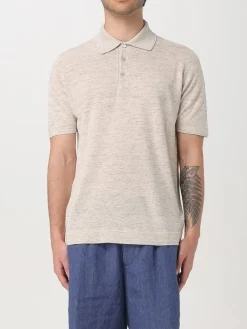 Polo in cotone e lino basic Brunello Cucinelli