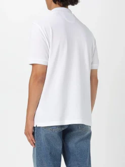 Polo in cotone organico basic con mini logo Ferrari