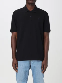 Polo in cotone organico con logo Ferrari