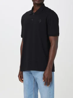 Polo in cotone organico con logo Ferrari