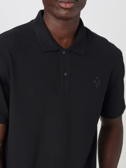 Polo in cotone organico con logo Ferrari