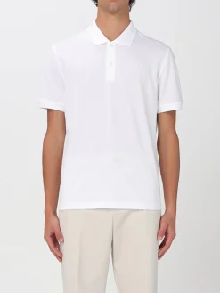 Polo in cotone organico con logo Ferrari