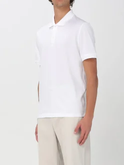 Polo in cotone organico con logo Ferrari