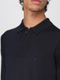 Polo in lana con zip Emporio Armani