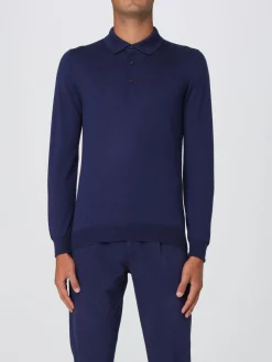 Polo in lana vergine e seta Fay