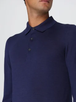 Polo in lana vergine e seta Fay