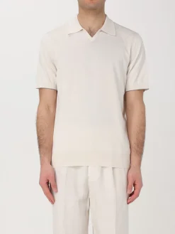 Polo in maglia di cotone Burnello Cucinelli