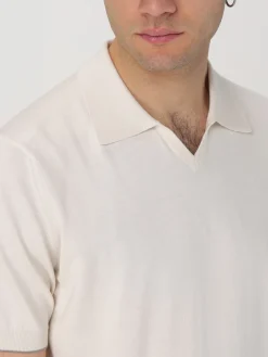 Polo in maglia di cotone Burnello Cucinelli