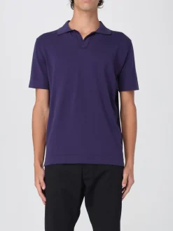 Polo in maglia di cotone e seta Brioni