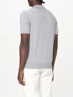Polo in maglia di cotone Burnello Cucinelli