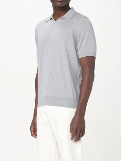 Polo in maglia di cotone Burnello Cucinelli