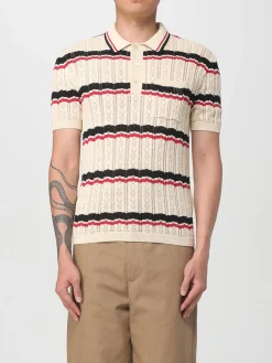 Polo in maglia di cotone a righe Valentino