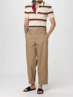 Polo in maglia di cotone a righe Valentino