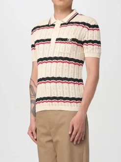 Polo in maglia di cotone a righe Valentino