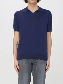 Polo in maglia di cotone Burnello Cucinelli