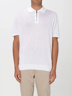 Polo in maglia di misto lino Boss