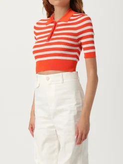 Polo in maglia di viscosa a righe Dolce & Gabbana