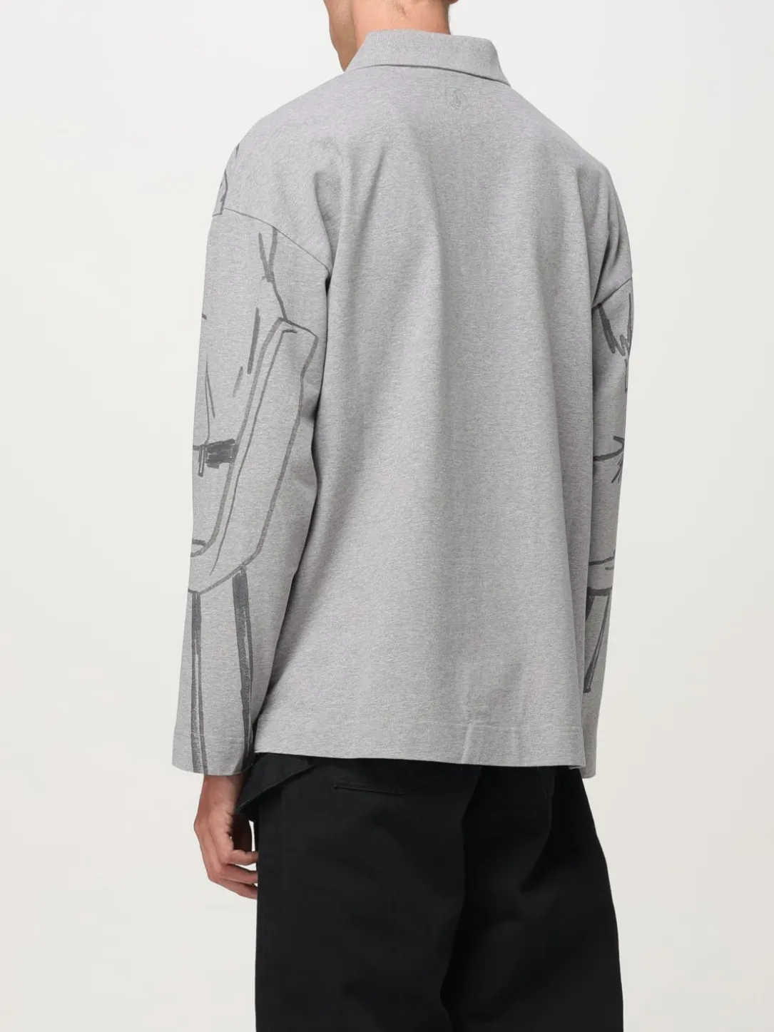 Polo JW Anderson in cotone stampato