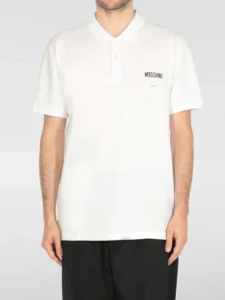 Polo Moschino Couture in cotone con logo