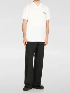 Polo Moschino Couture in cotone con logo