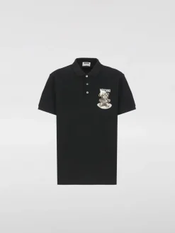 Polo Moschino Couture in cotone con logo