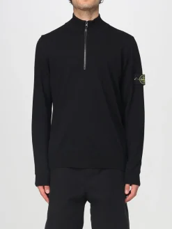 Polo Stone Island in lana con patch