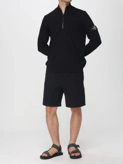 Polo Stone Island in lana con patch