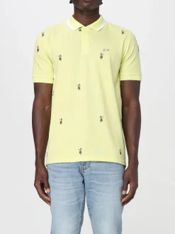 Polo SUN68 in cotone con ricami