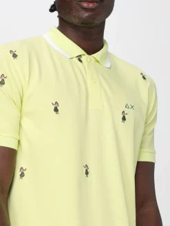 Polo SUN68 in cotone con ricami