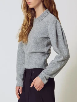 Polo Twinset Actitude in misto lana con strass