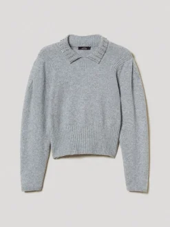 Polo Twinset Actitude in misto lana con strass