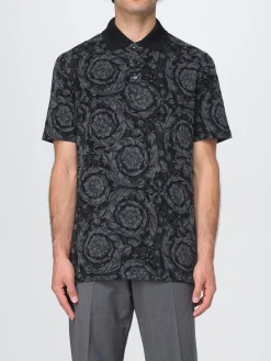 Polo Versace in cotone con Baroque Versace