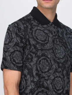 Polo Versace in cotone con Baroque Versace