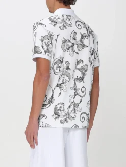 Polo Versace Jeans Couture in cotone con stampa Baroque