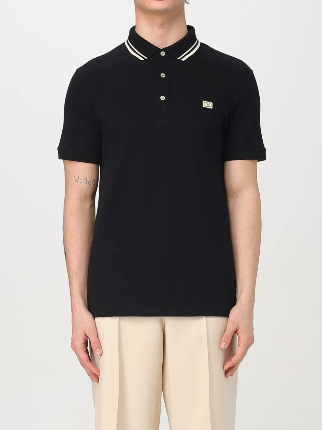 Polo VLogo Valentino in cotone