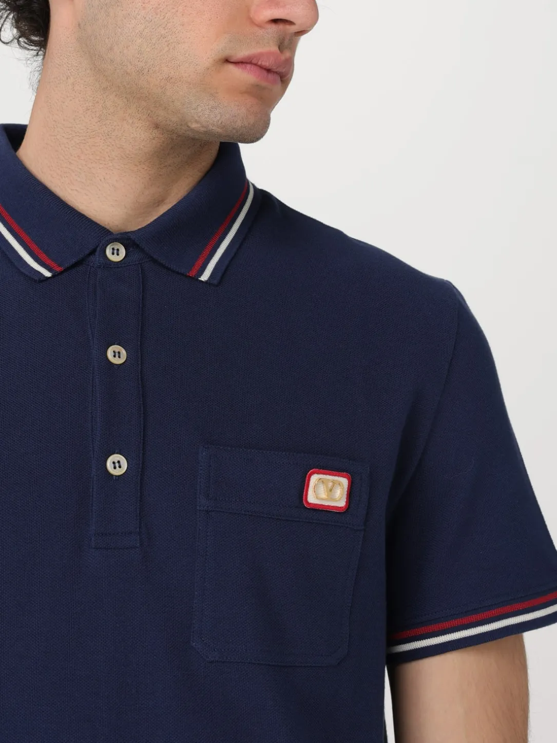 Polo VLogo Valentino in cotone