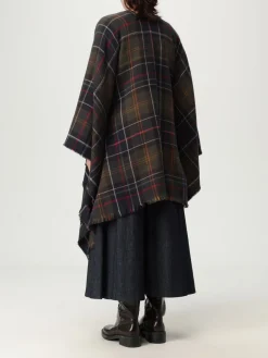 Poncho Barbour con stampa Tartan