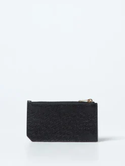 Portacarte di credito Saint Laurent in pelle riciclata