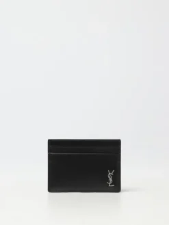 Portacarte di credito Tiny Cassandre Saint Laurent in pelle