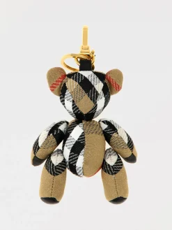 Portachiavi Thomas Burberry in cashmere e pelle