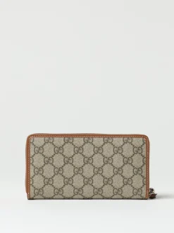 Portafoglio Gucci in tessuto GG Supreme e pelle