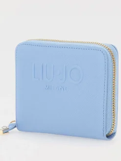 Portafoglio Liu Jo in pelle sintetica saffiano con logo