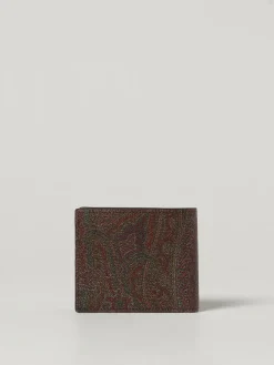 Portafoglio Paisley Etro in cotone spalmato