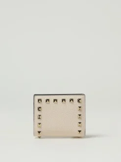 Portafoglio Rockstud Valentino Garavani in pelle a grana