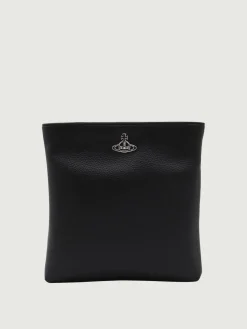 Pouch in pelle sintetica con logo Vivienne Westwood